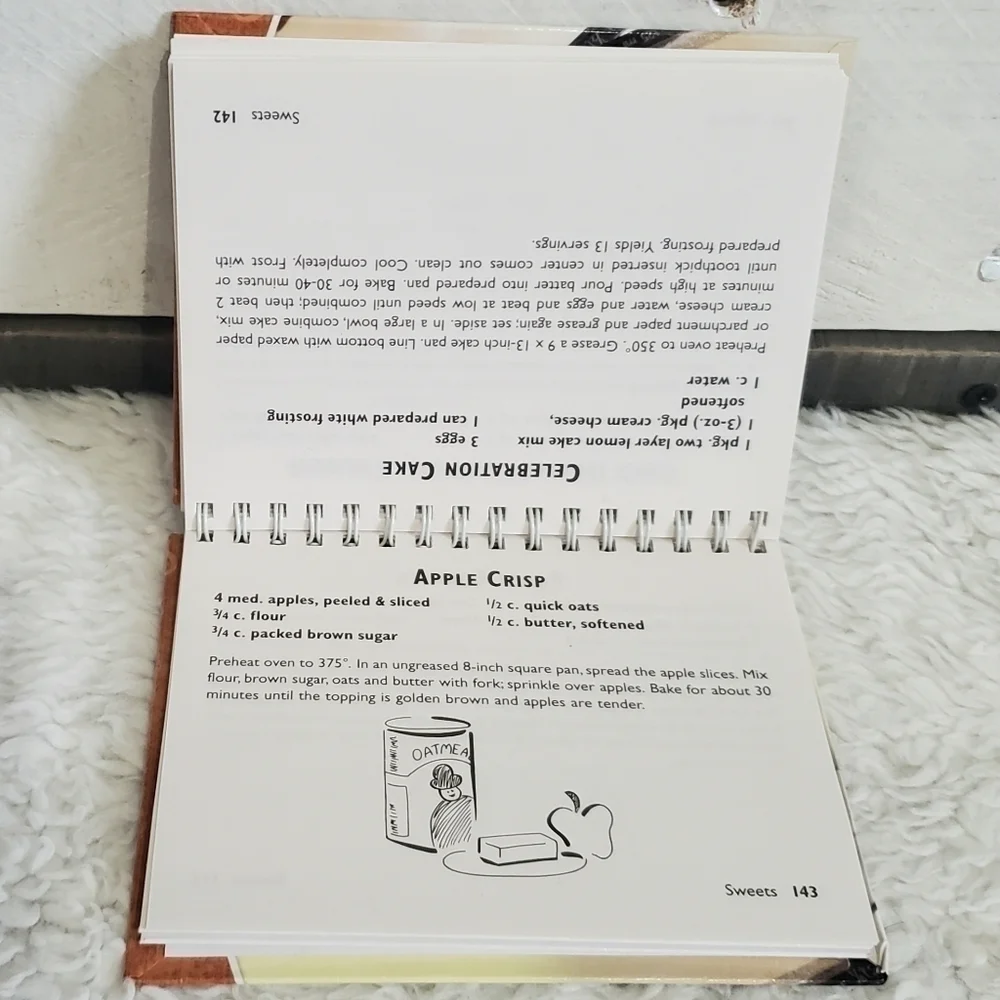 𝅺3 Mini Spiral Hardcover Recipe Cookbooks Casseroles Cookies Bars 5 Ingredients